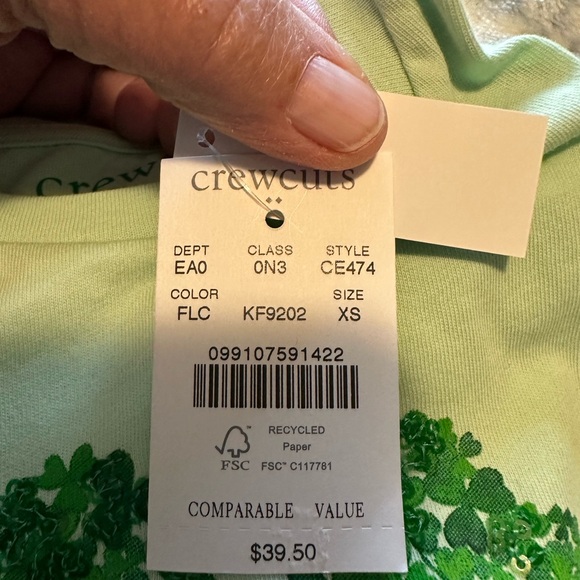NWT Crewcuts Kids Tee with Green Four Leaf Clover Design - sold separately- - Picture 2 of 9